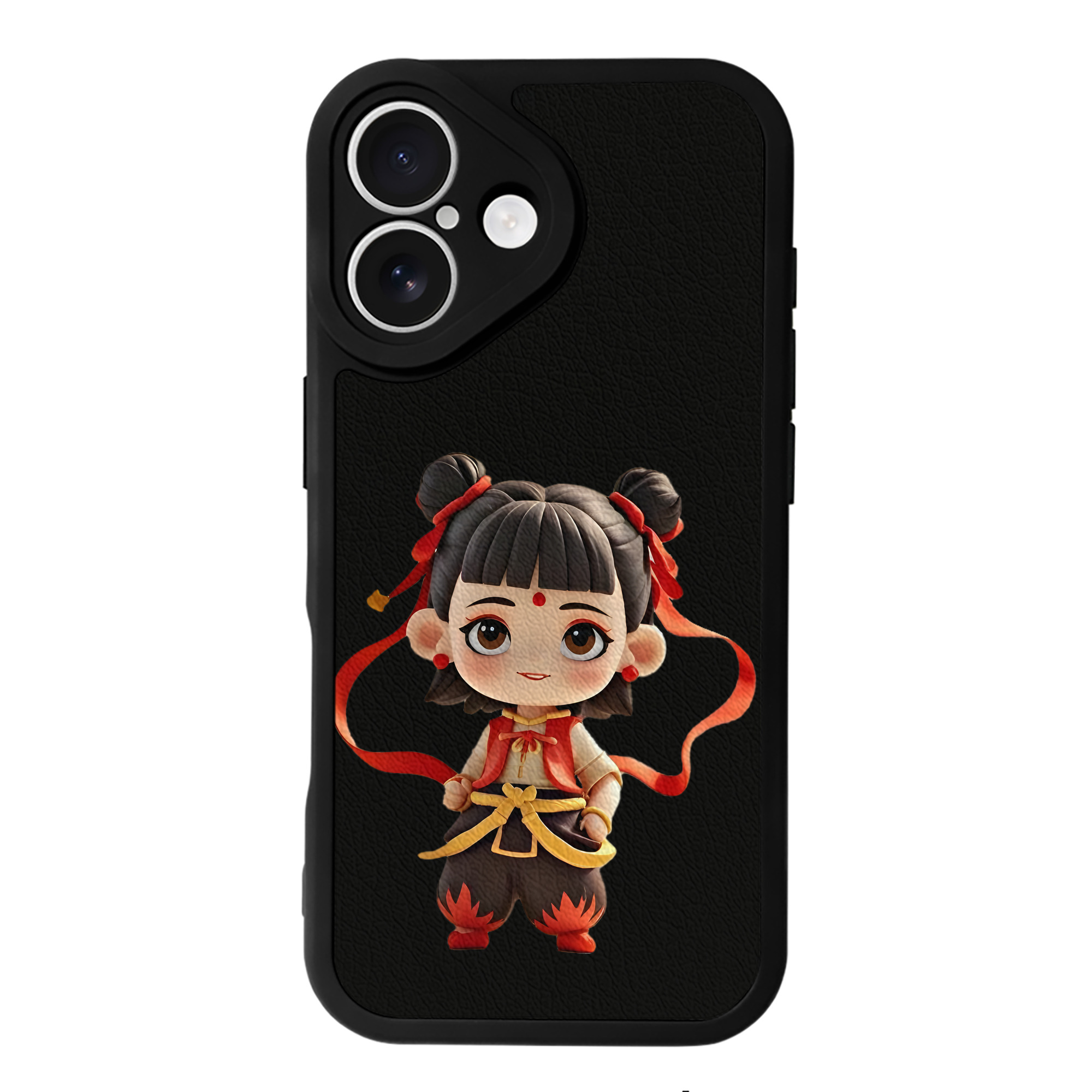 （画像用） Ne Zha 2 ナタ 魔童の大暴れ 【iPhone 16シリーズ対応】シリコンスマホケース（レザー調） 材質：シリコン